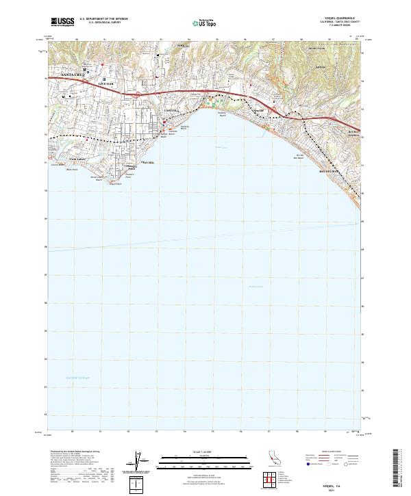 US Topo 7.5-minute map for Soquel CA
