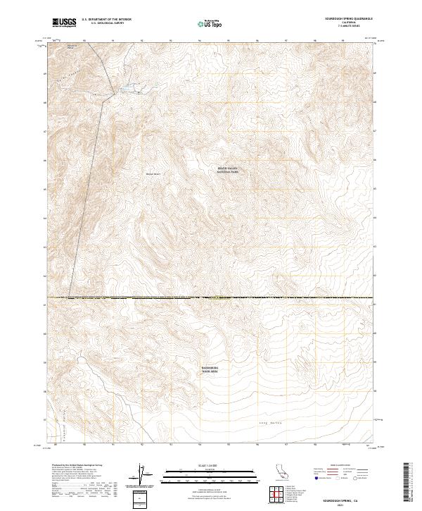 US Topo 7.5-minute map for Sourdough Spring CA