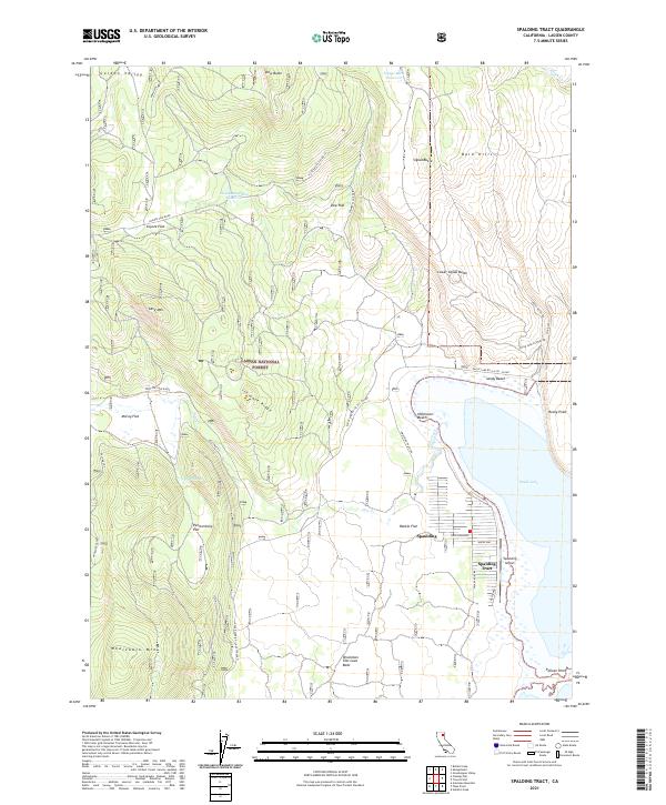 US Topo 7.5-minute map for Spalding Tract CA