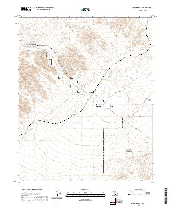 US Topo 7.5-minute map for Spangler Hills East CA