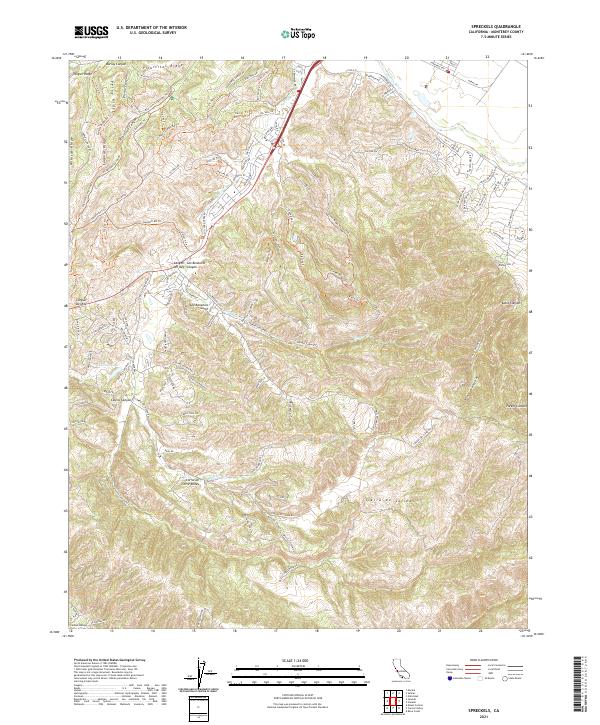 US Topo 7.5-minute map for Spreckels CA