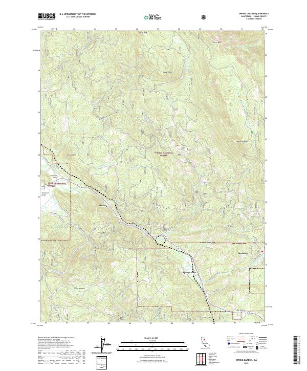 US Topo 7.5-minute map for Spring Garden CA