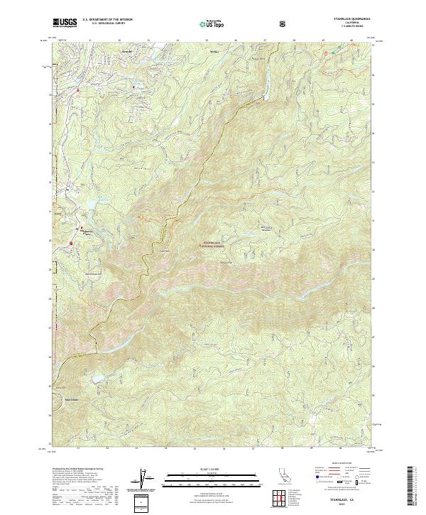 US Topo 7.5-minute map for Stanislaus CA