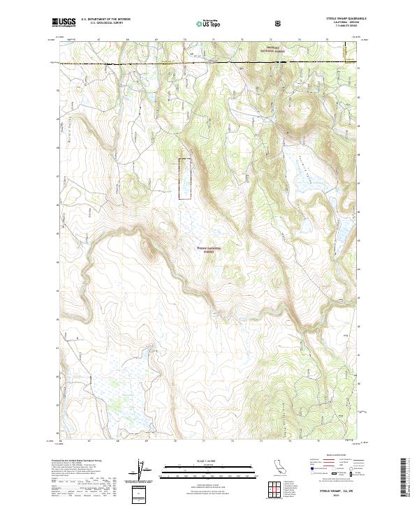 US Topo 7.5-minute map for Steele Swamp CAOR