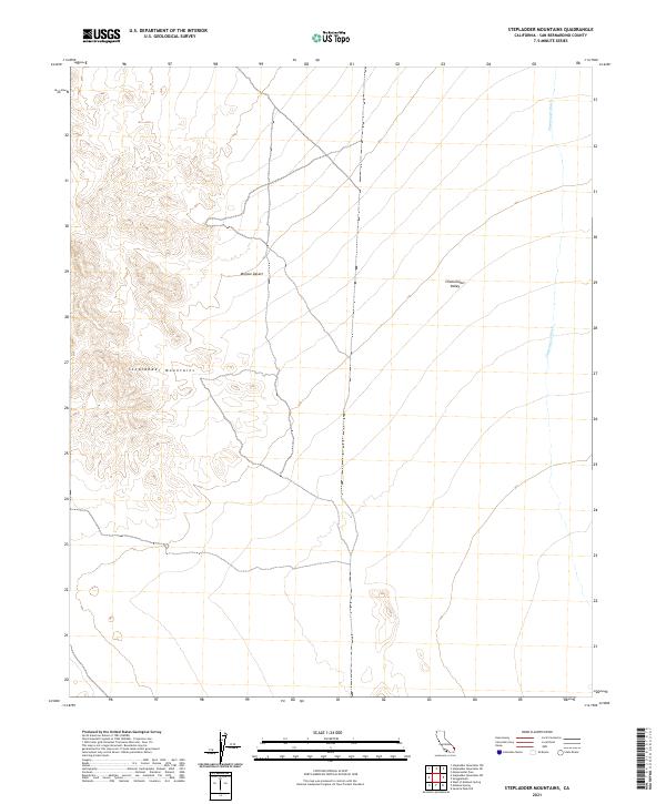 US Topo 7.5-minute map for Stepladder Mountains CA