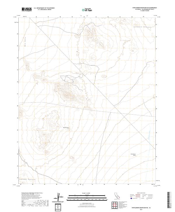 US Topo 7.5-minute map for Stepladder Mountains NE CA