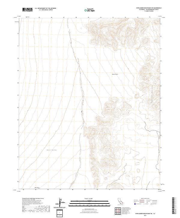 US Topo 7.5-minute map for Stepladder Mountains SW CA
