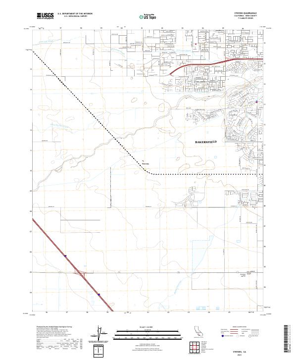 US Topo 7.5-minute map for Stevens CA