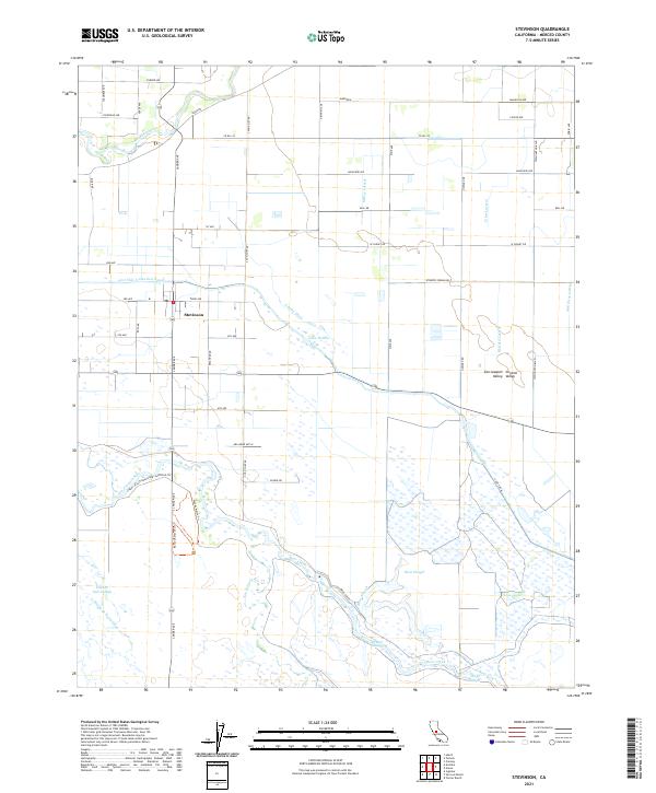 US Topo 7.5-minute map for Stevinson CA