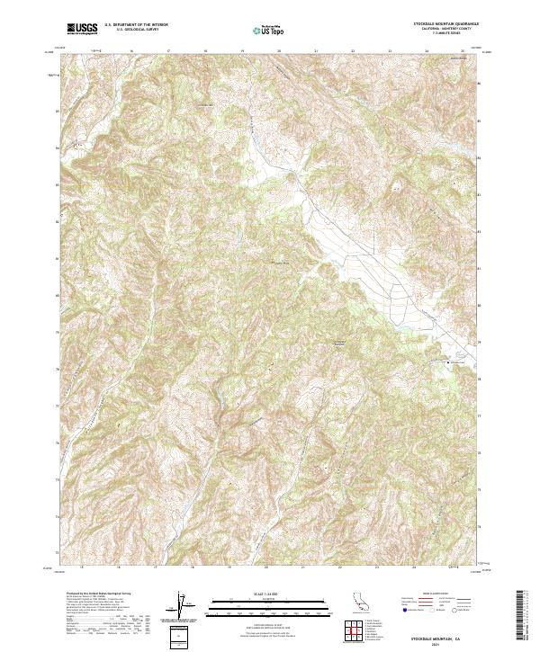 US Topo 7.5-minute map for Stockdale Mountain CA