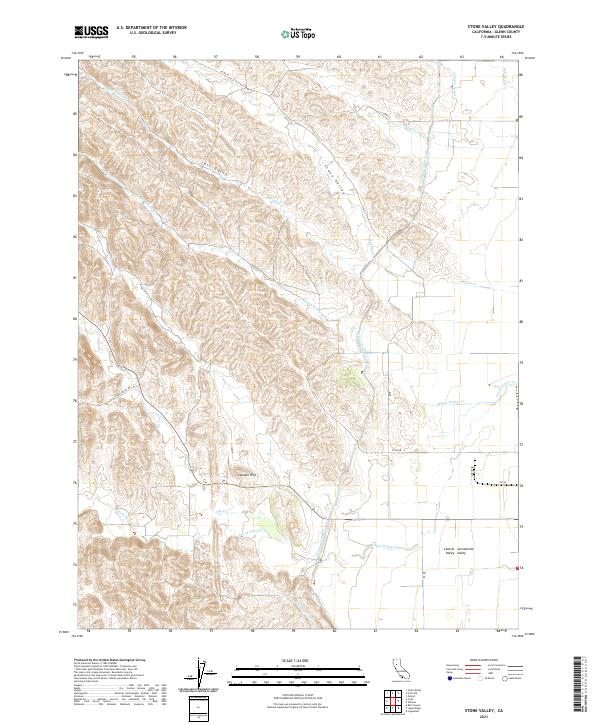 US Topo 7.5-minute map for Stone Valley CA