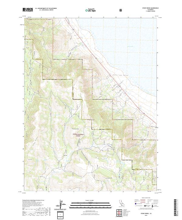 US Topo 7.5-minute map for Stony Ridge CA