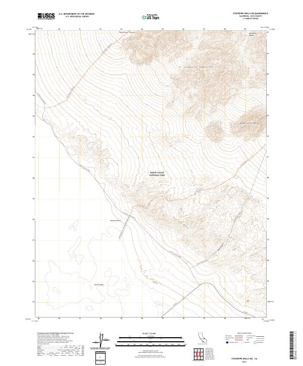 US Topo 7.5-minute map for Stovepipe Wells NE CA