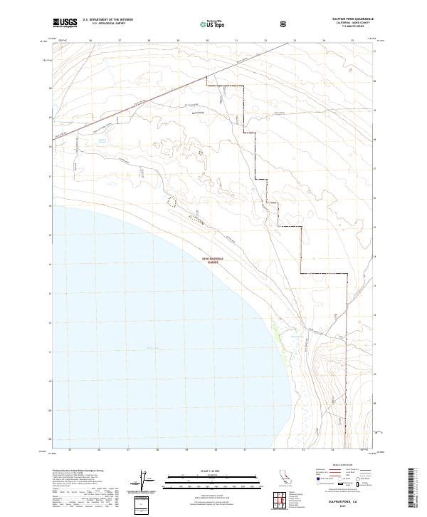 US Topo 7.5-minute map for Sulphur Pond CA