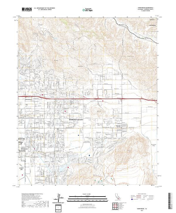 US Topo 7.5-minute map for Sunnymead CA