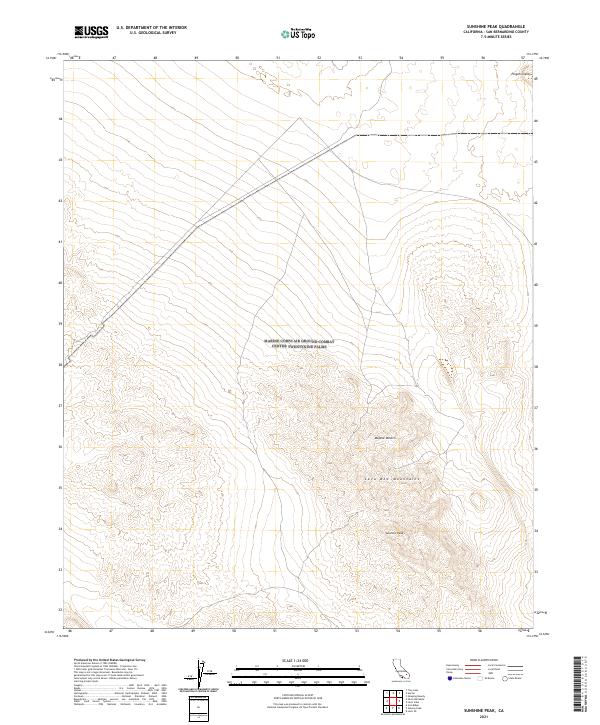 US Topo 7.5-minute map for Sunshine Peak CA