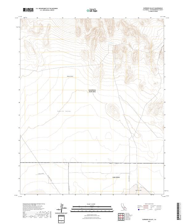 US Topo 7.5-minute map for Superior Valley CA