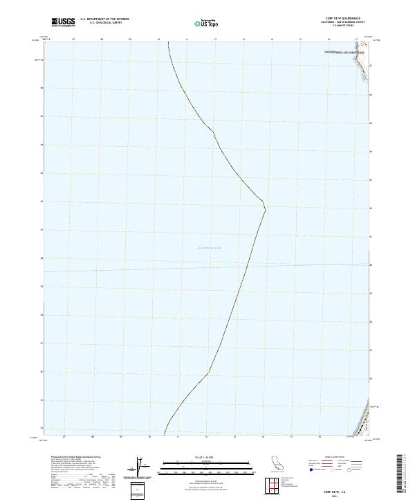US Topo 7.5-minute map for Surf OE W CA