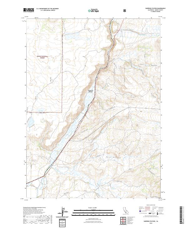 US Topo 7.5-minute map for Surprise Station CA