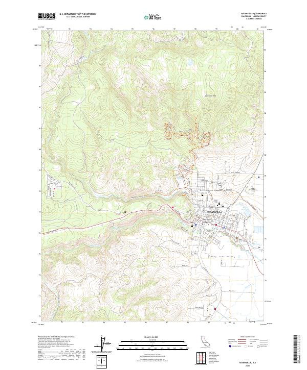 US Topo 7.5-minute map for Susanville CA