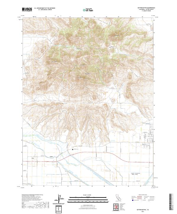 US Topo 7.5-minute map for Sutter Buttes CA