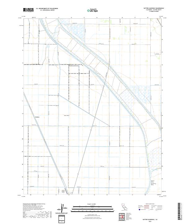 US Topo 7.5-minute map for Sutter Causeway CA