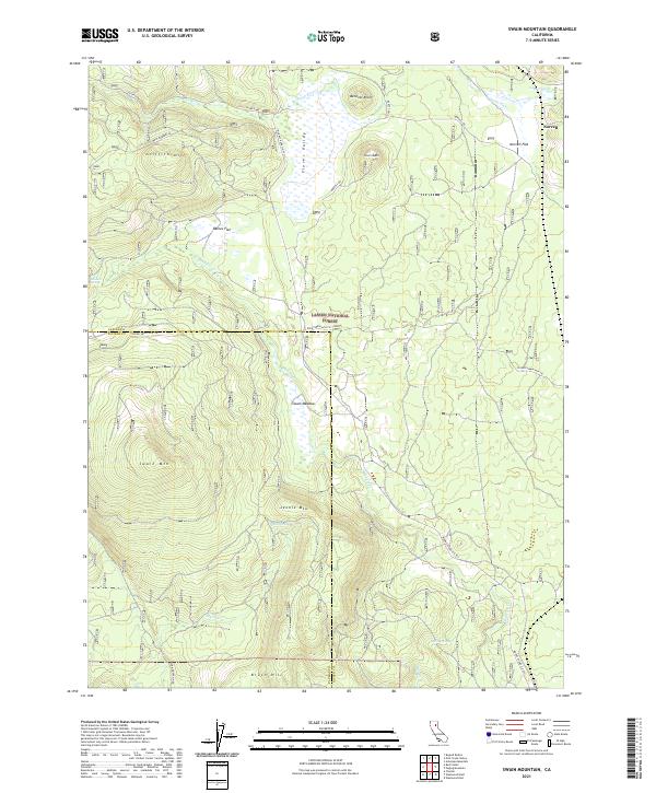 US Topo 7.5-minute map for Swain Mountain CA