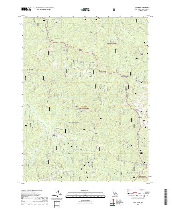 US Topo 7.5-minute map for Swim Ridge CA