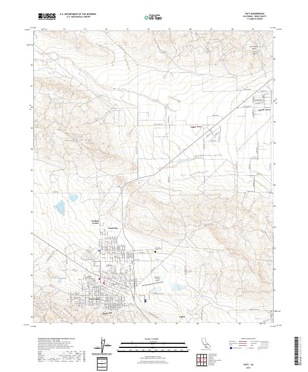 US Topo 7.5-minute map for Taft CA