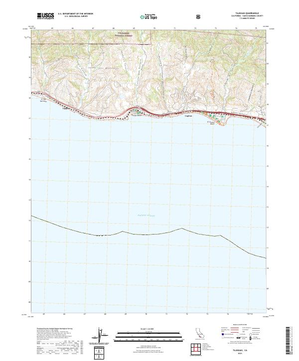 US Topo 7.5-minute map for Tajiguas CA