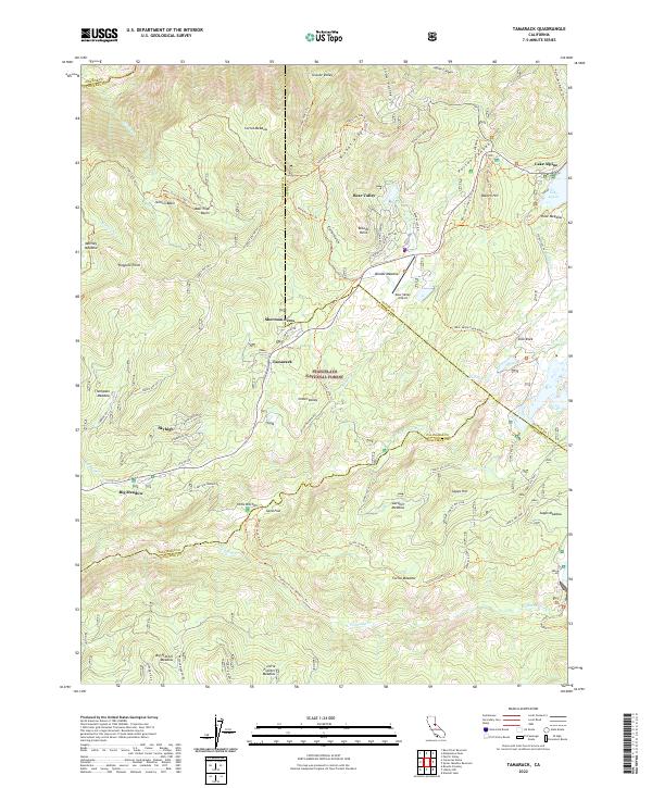 US Topo 7.5-minute map for Tamarack CA