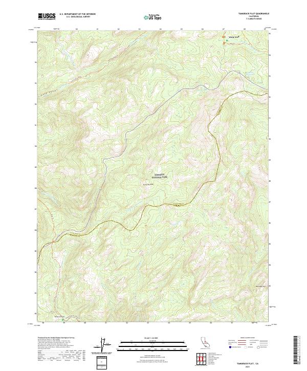 US Topo 7.5-minute map for Tamarack Flat CA