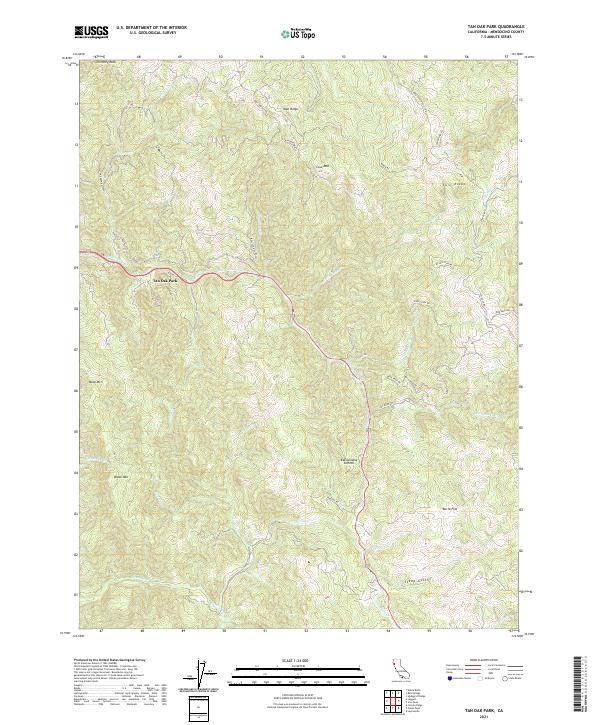 US Topo 7.5-minute map for Tan Oak Park CA