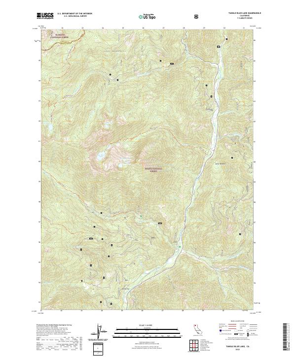 US Topo 7.5-minute map for Tangle Blue Lake CA