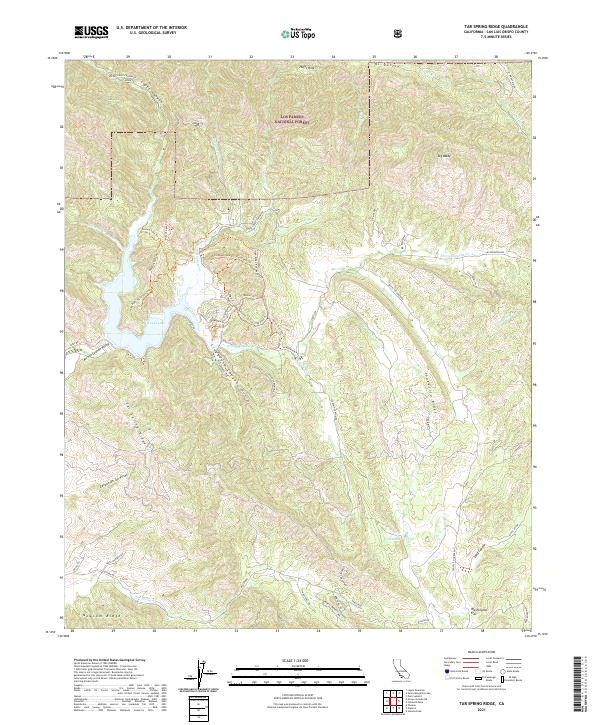 US Topo 7.5-minute map for Tar Spring Ridge CA