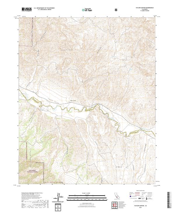 US Topo 7.5-minute map for Taylor Canyon CA