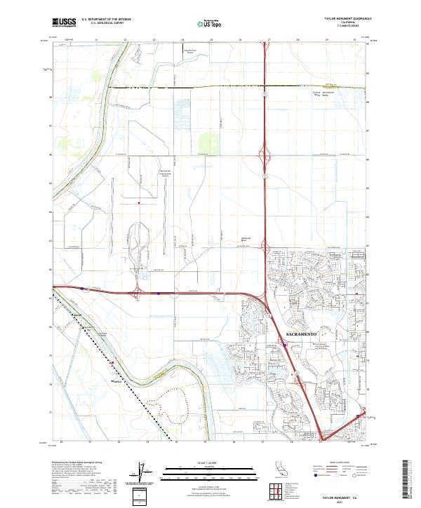 US Topo 7.5-minute map for Taylor Monument CA