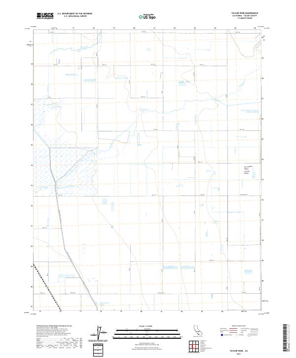 US Topo 7.5-minute map for Taylor Weir CA
