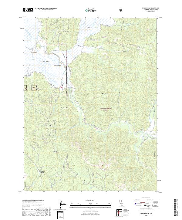 US Topo 7.5-minute map for Taylorsville CA