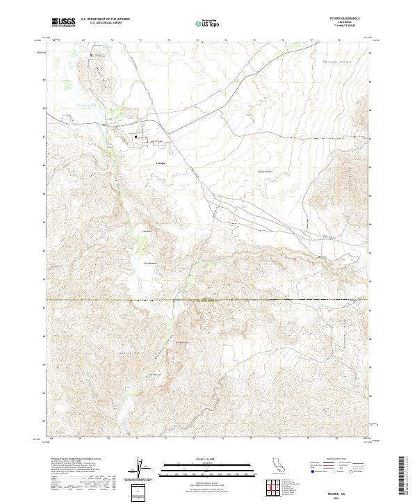 US Topo 7.5-minute map for Tecopa CA