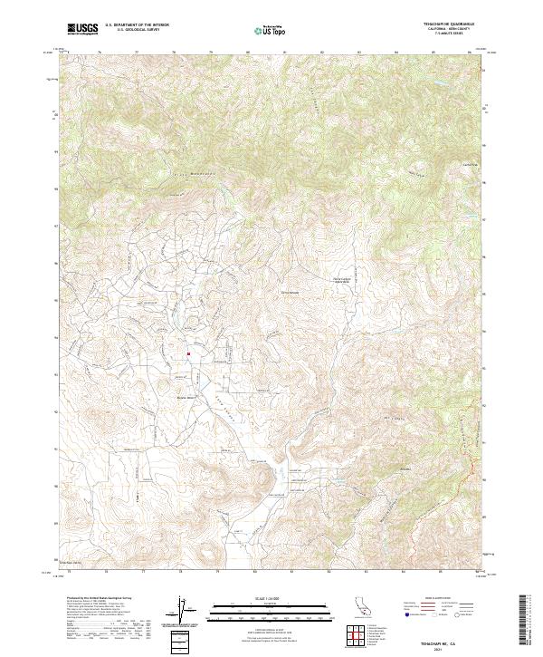 US Topo 7.5-minute map for Tehachapi NE CA