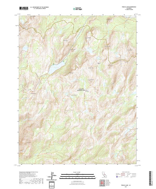 US Topo 7.5-minute map for Tenaya Lake CA