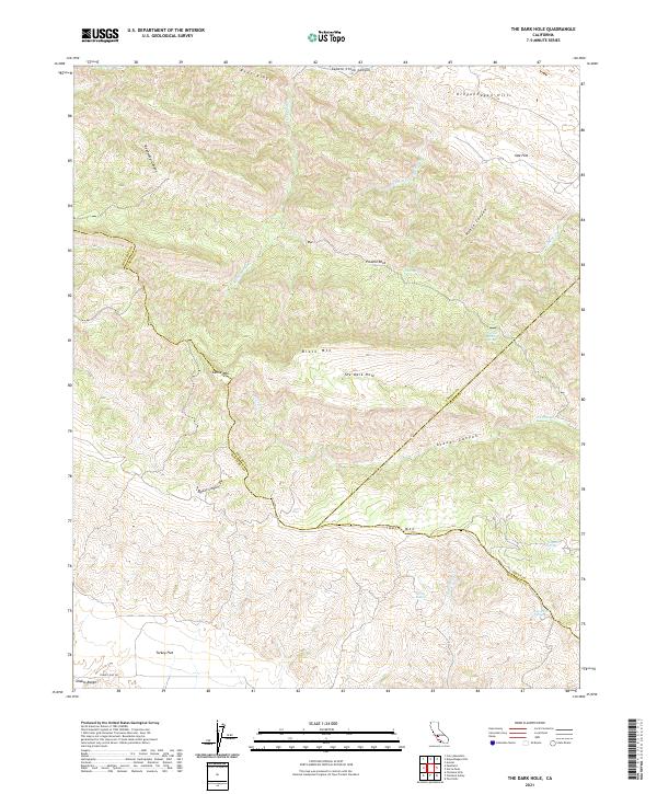 US Topo 7.5-minute map for The Dark Hole CA
