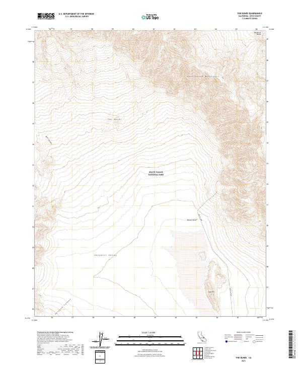 US Topo 7.5-minute map for The Dunes CA