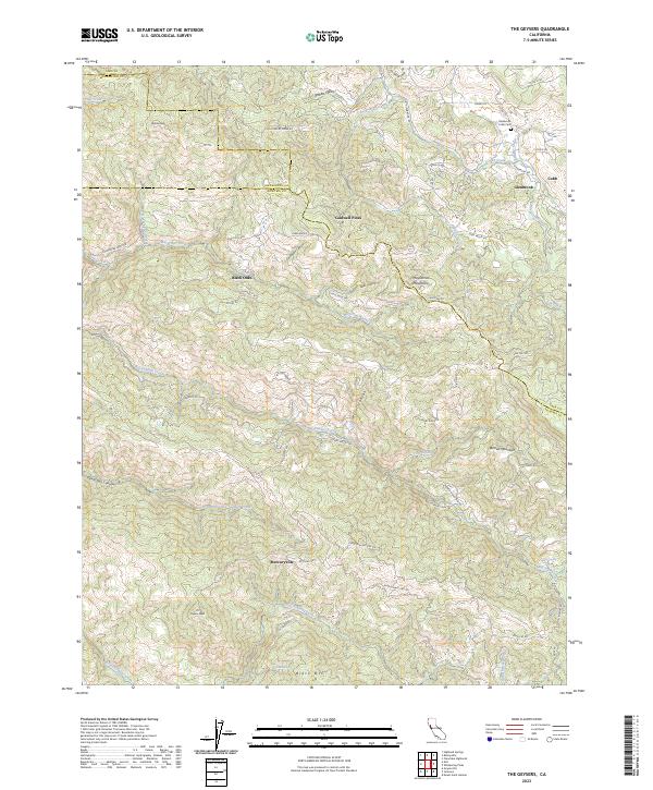 US Topo 7.5-minute map for The Geysers CA