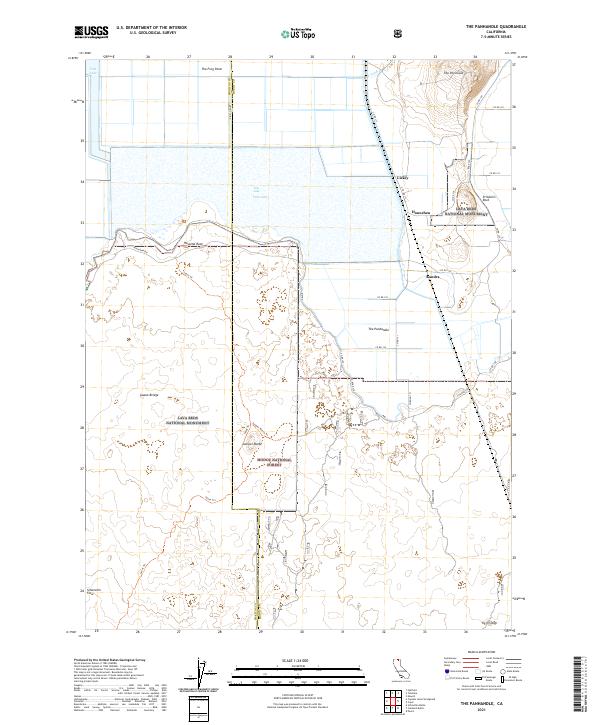US Topo 7.5-minute map for The Panhandle CA