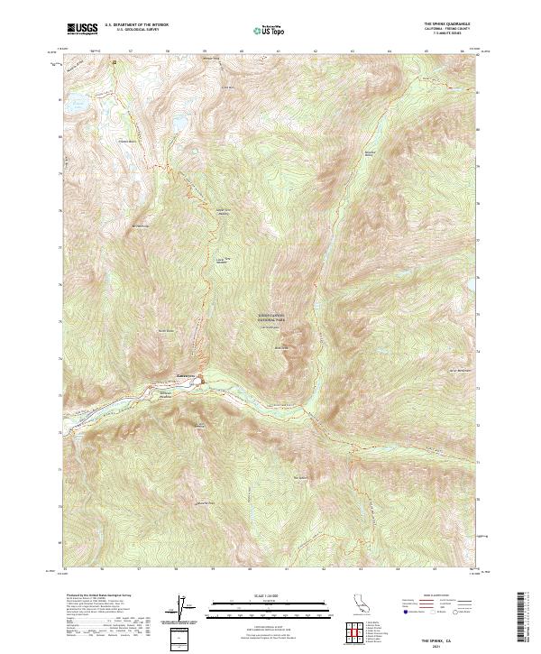 US Topo 7.5-minute map for The Sphinx CA