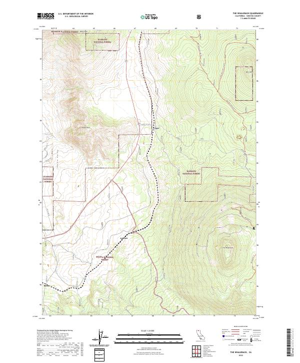 US Topo 7.5-minute map for The Whaleback CA