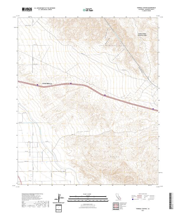 US Topo 7.5-minute map for Thermal Canyon CA
