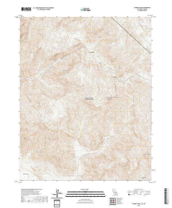 US Topo 7.5-minute map for Thimble Peak CANV